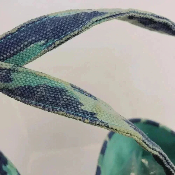 Stella & Dot Blue Diamond Printed Canvas Tote Bag - Picture 10 of 10